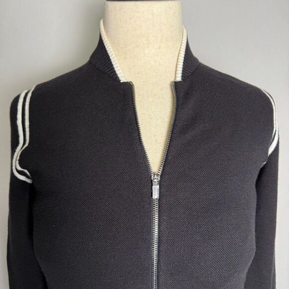 Athleta Venture Sweater Jacket Shacket, Sz XS, Black & White, Drawstring Waist - Picture 3 of 16